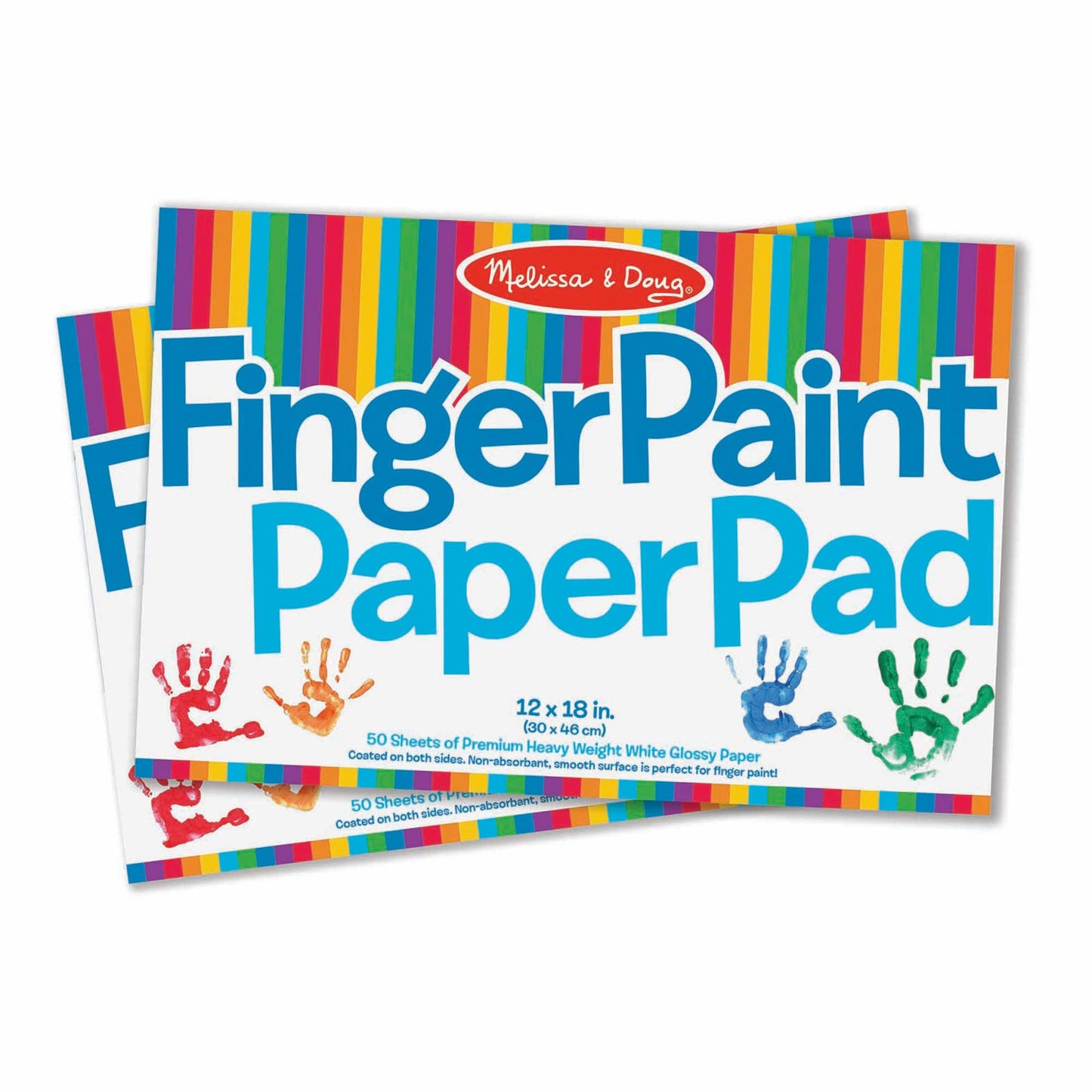 Melissa & Doug Finger Paint Paper Pad - 50 Sheets, 12x18 inches, Multi-color, FSC Certified, Model 93345