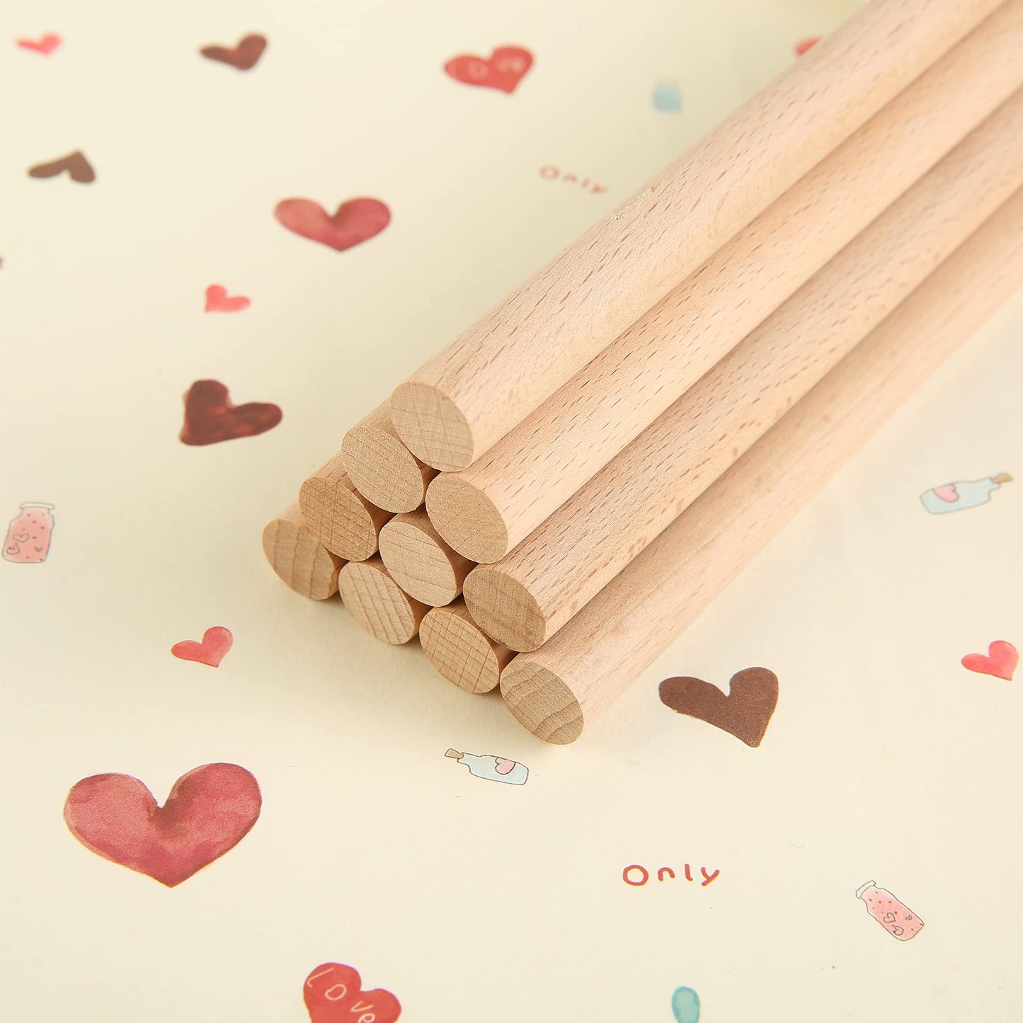 60 Pcs Rhythm Sticks For Kids Bulk, Wood Music Lummi Sticks