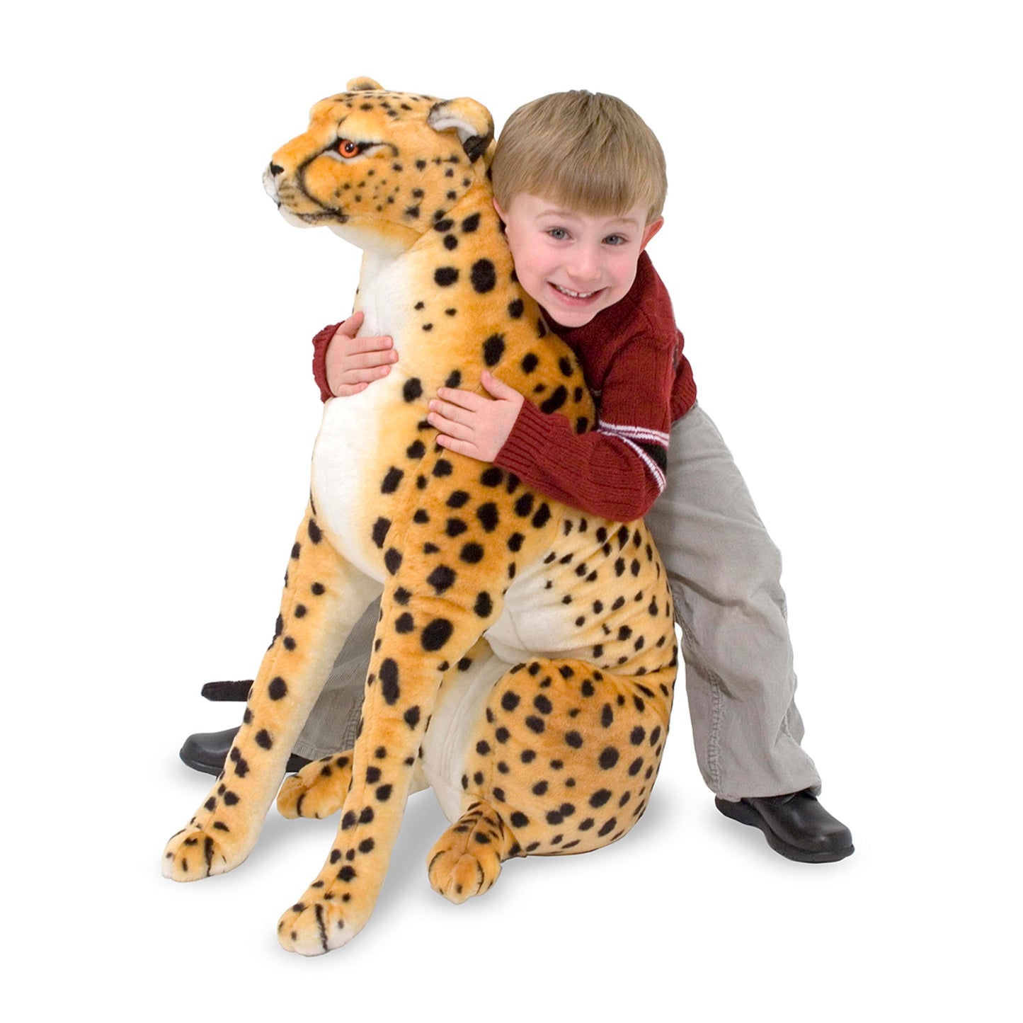 Melissa & Doug Giant Cheetah - Lifelike Stuffed Animal (Stands Nearly 3 Feet Tall)