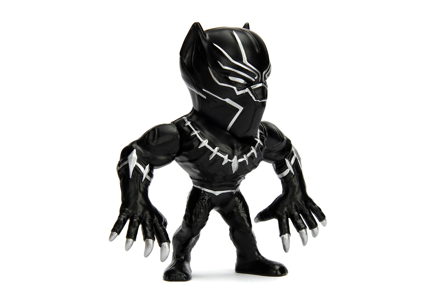 Jada Toys Metalfigs Marvel Avengers Black Panther 100% Die-Cast Metal Collectible Figure, 4', Black