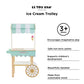 Le Toy Van - Educational Wooden Toy Role Play Ice Cream Trolley | Boys Or Girls Pretend Play Toy Food Playset - for Ages 3+