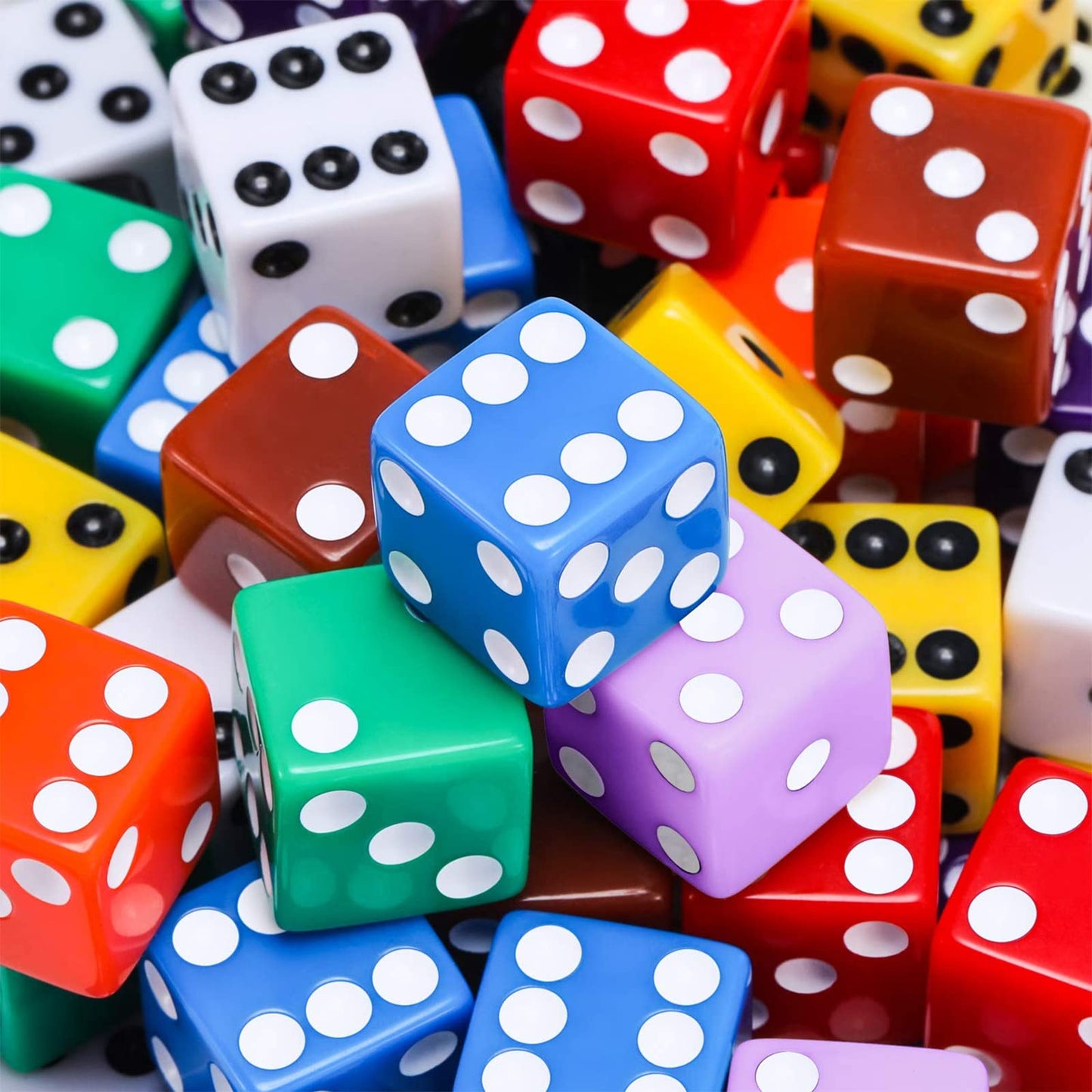 Blulu 6-Sided Games Dice Set, Colored Dice with Black Velvet Pouches for Playing Games, Like Board Games, Dice Games, Math Games