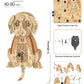 Beagle Clock: 3D Wooden Puzzle For Adults Christmas-Themed Wooden Clock Kits To Build With Wall Clock Pendulum