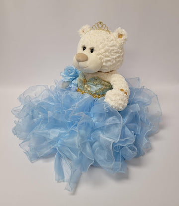 Kinnex Collections Since 1997 20'' Quince Anos Quinceanera Last Doll Teddy Bear With Dress (Centerpiece) ~ Arc16831-4R (Baby Blu