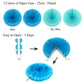 Recosis Birthday Party Decorations, Blue Party Decorations For Boy Men, Happy Birthday Banner, Curtains, Paper Pompoms And Fans,