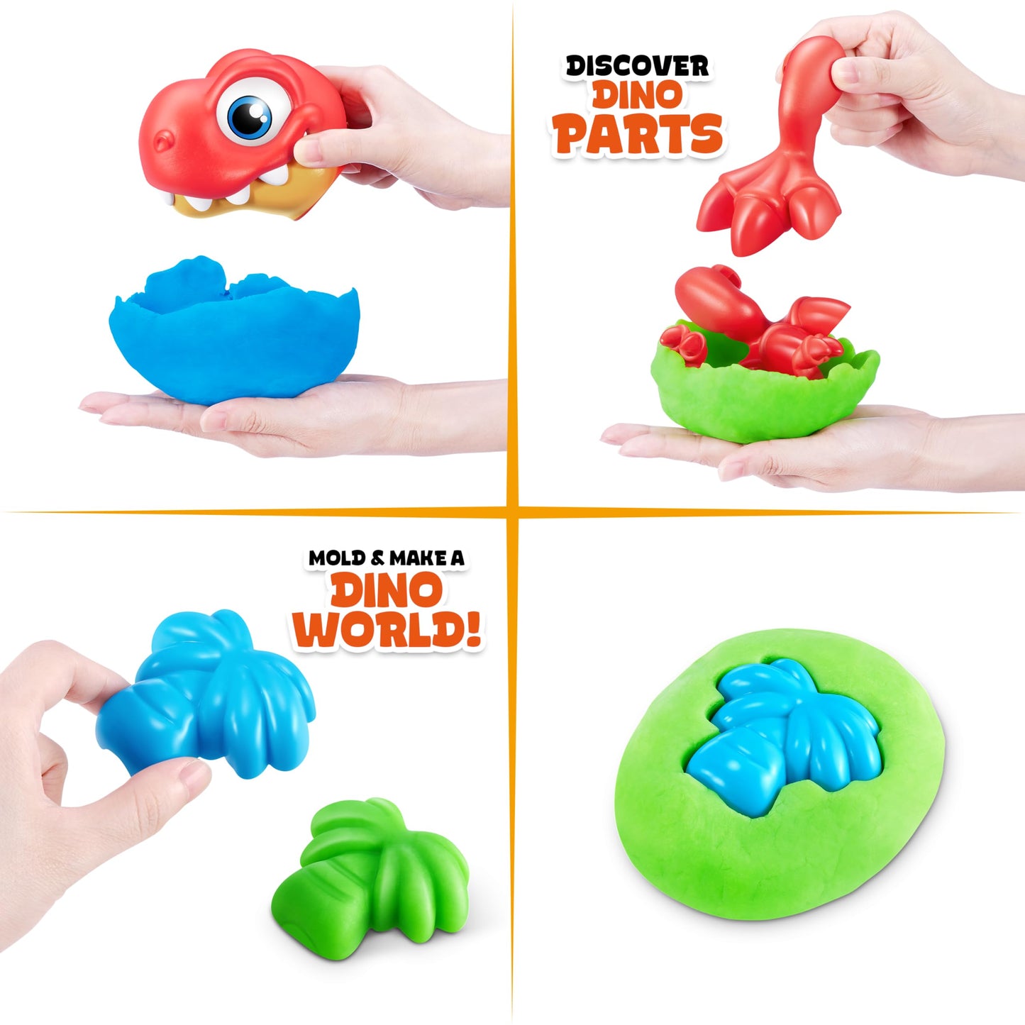 ZURU SMASHERS Junior Dino Dig Large Egg (T-Rex) - 18+ Surprises, Plastic Preschool Toy for Kids 18 Months - 3 Years