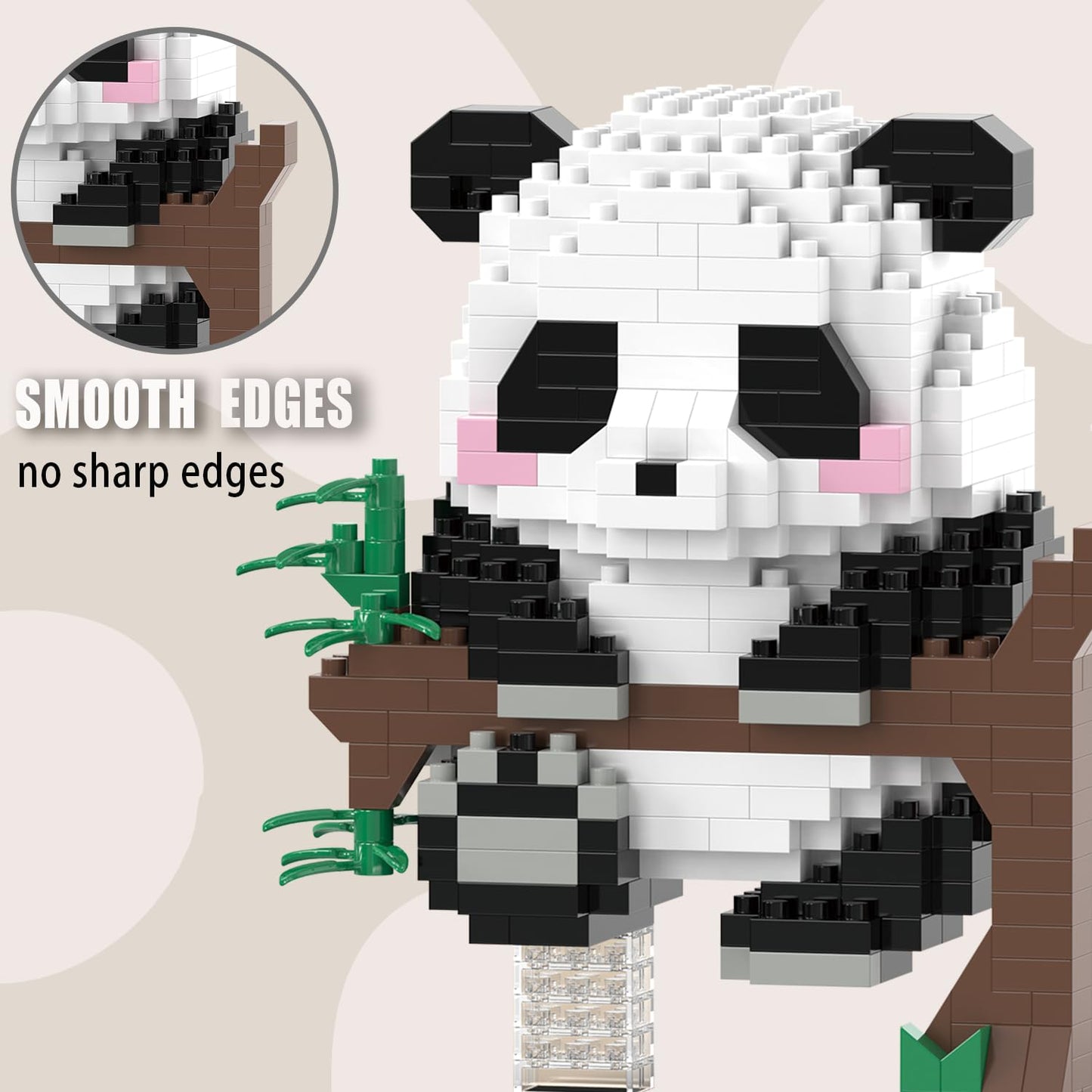 Mjddja Mini Building Blocks- Hanging Panda, Party Favors- Micro Blocks Panda Toy For Kids 6 7 8 9 10+, Mini Blocks Building Sets