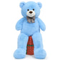 Toys Studio Giant Teddy Bear, 59 Inch Big Black Stuffed Animal Life Size Plush Bear Toy With Footprints Gift For Girlfriend Kids