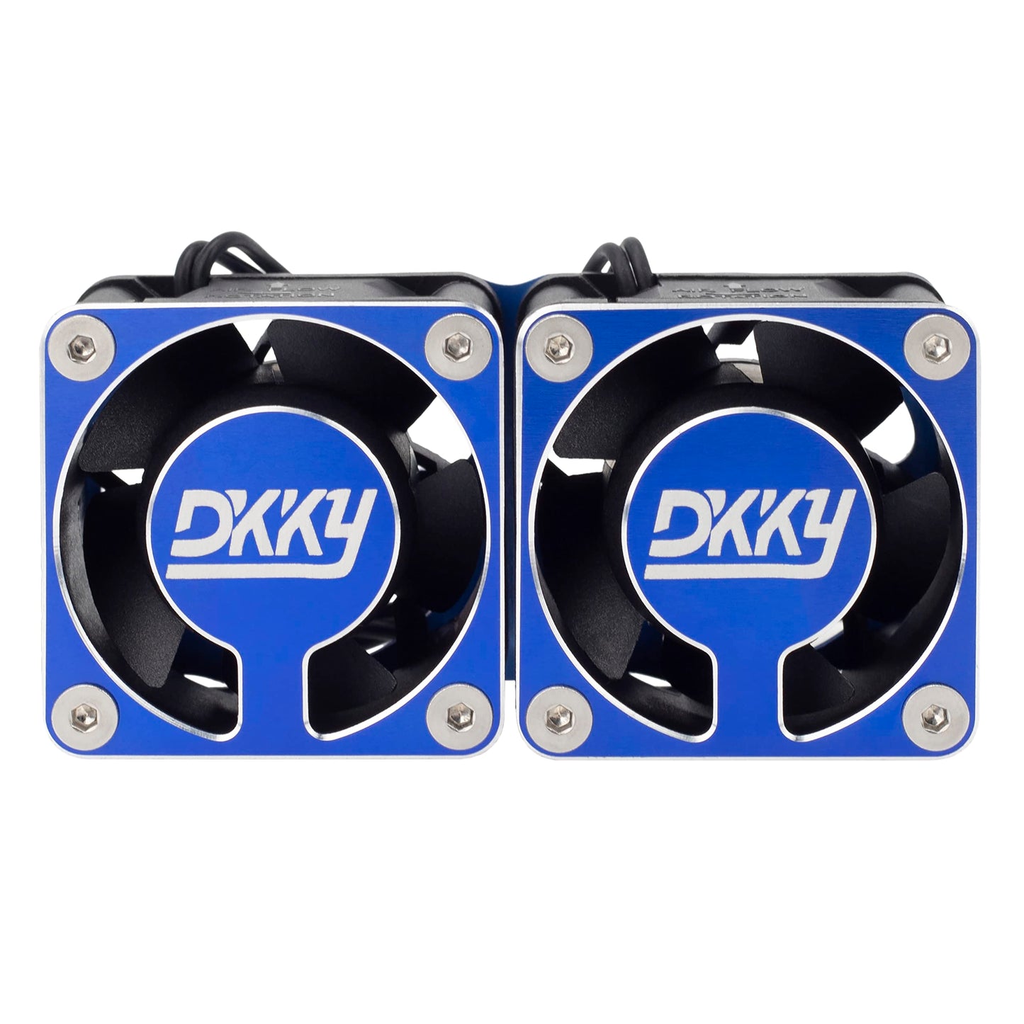 DKKY RC Motor Cooling Fan Heatsink 2Pcs DIY Kit for TRX4 ARRMA Axial 1/10 1/8 1/5 RC Model Car Upgrade Parts (Black)