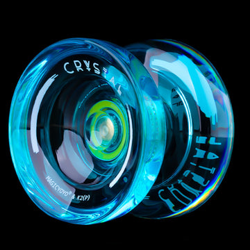 Magicyoyo K2 Responsive Yoyo For Kids Beginners Yo-Yo With 2 Yoyo Gloves, 2 Yoyo Bags, 12 Yoyo Strings (Crystal Green+Crystal Purple Pink)