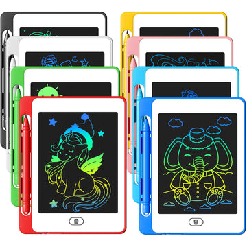 8 Pack LCD Writing Tablet for Kids, 6.5 Inch Colorful Doodle Board Drawing Tablet, Erasable Reusable Electronic Drawing Pads, Ed
