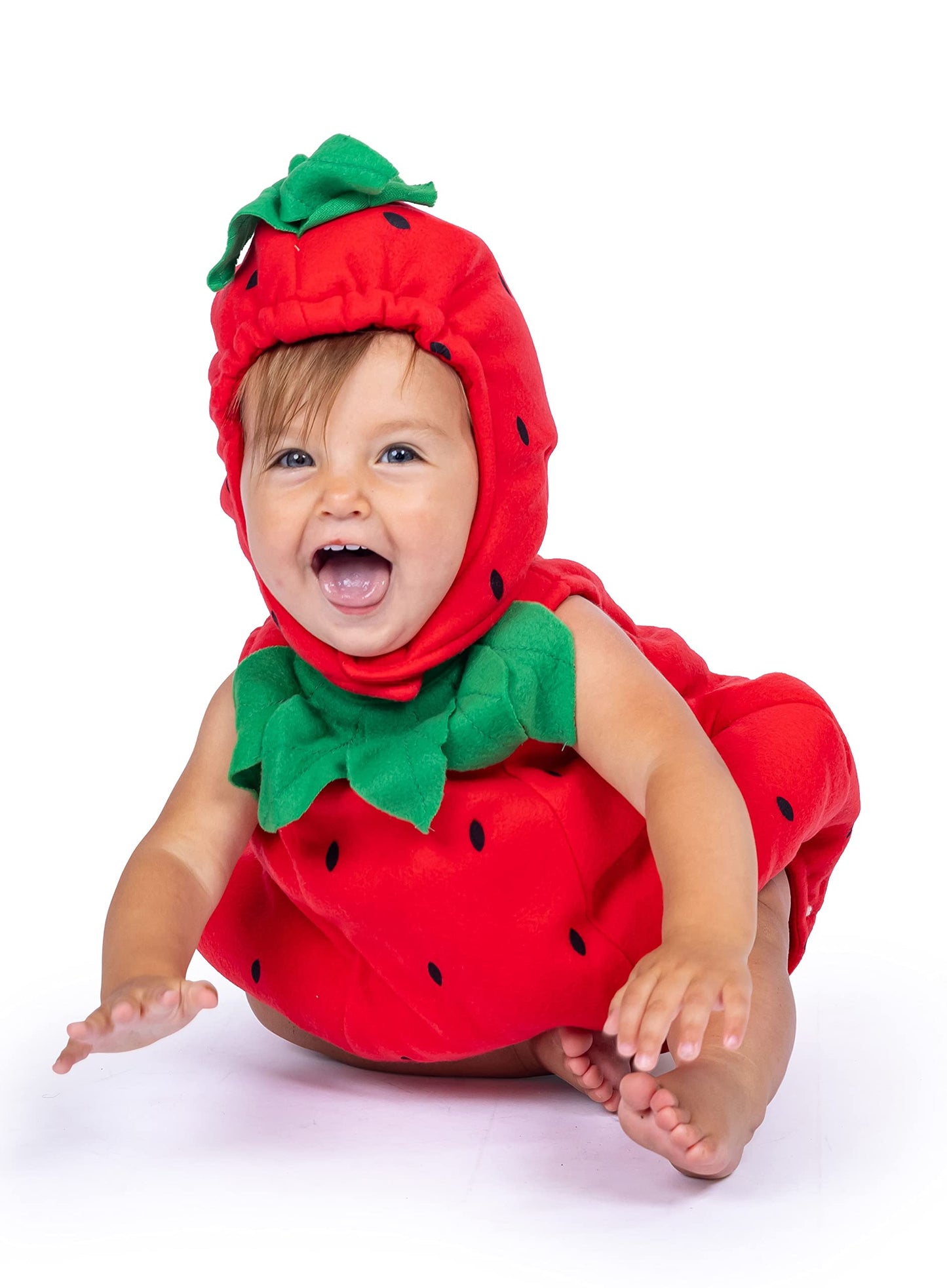 Ress-Up-America Baby Strawberry Costume - Halloween Strawberry Romper For Girls