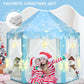 Kixinwa Frozen Princess Tent For Girls, Kids Play Tent With Led Large Snowflake Lights, Castle Playhouse Tent For Children Toddl