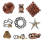 Actpo 9Pcs Retro Wooden And Metal Puzzles Bulk Gift For Kids, Teens, And Adults Unlock Interlock Brain Teaser Toys Game.