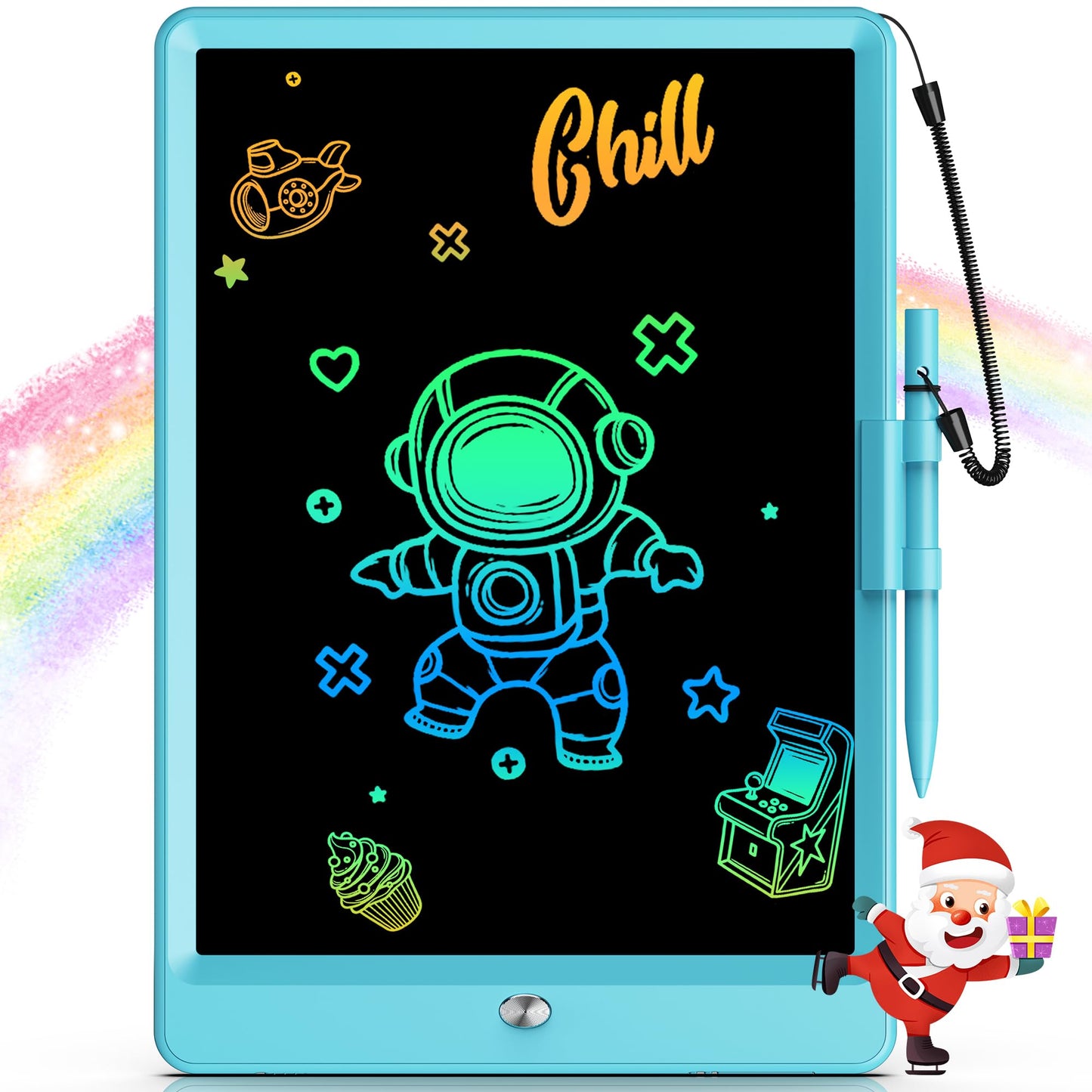Bravokids Toys For 3-6 Years Old Girls Boys, Lcd Writing Tablet 10 Inch Doodle Board, Electronic Drawing Pads, Educational Birthday Gift For 3 4 5 6 7 8 Years Old Kids Toddler (Blue)