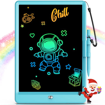 Bravokids Toys For 3-6 Years Old Girls Boys, Lcd Writing Tablet 10 Inch Doodle Board, Electronic Drawing Pads, Educational Birthday Gift For 3 4 5 6 7 8 Years Old Kids Toddler (Blue)