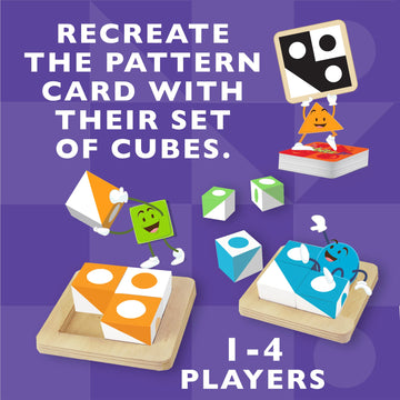 Mindware | Q-Bitz Jr. | Miniature Game | Ages 5+ | 2-4 Players | 15 Minutes Playing Time