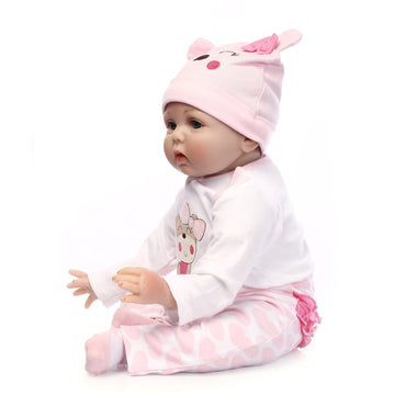 Reborn Dolls Baby Clothes Pink Outfits For 20'- 22' Reborn Doll Girl Baby Clothing Sets