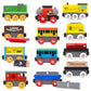 Orbrium 12 Wooden Train Cars Set With Wooden Storage Box With Box Cover Tunnel For 3,4,5,6,7 Years Old Compatible With Thomas & Friends Push-Along, Brio, Ikea, Imaginarium, Melissa And Doug