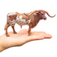 EOIVSH Longhorn Cow Toy Figure, 6 Inches Bull Cow Figurine, Educational Farm Animal Toy for Kids 3 4 5 6 7 8 Year Old, Great for