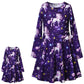 America Doll & Girl Matching Dresses Star Unicorn Clothes Outfits Long Sleeve 8-9 Years