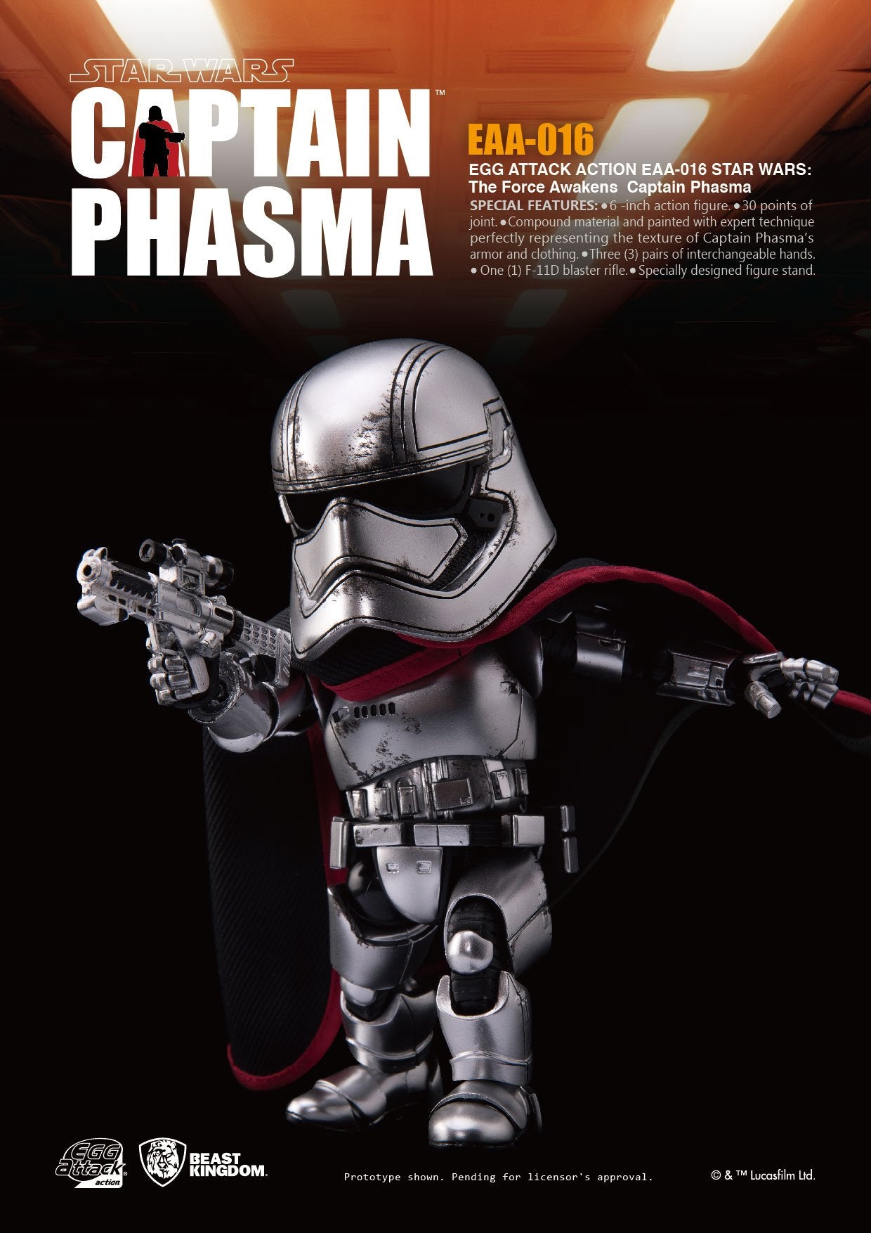 Beast Kingdom Egg Attack Action EAA-016 Captain Phasma Action Figure