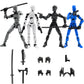 Sulliwayu 4PCS Assembled Titan T-13 Action Figures Set Lucky Dummy Nova 13 Action Figure Robot Anime Stick Figures Fidget Toys f