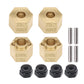 GTHELE Brass Wheel Hex Hub 6mm(+1.5mm) Extenders Adaptor Set for 1/18 TRX4M Upgrade Parts RC Crawler Car