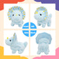 Cuteoy Walking Blue Dinosaur Stuffed Animal Talking Wagging Nodding Educational Plush Triceratop Toy Electric Interactive Animated Plushies For Girls Boys Birthday