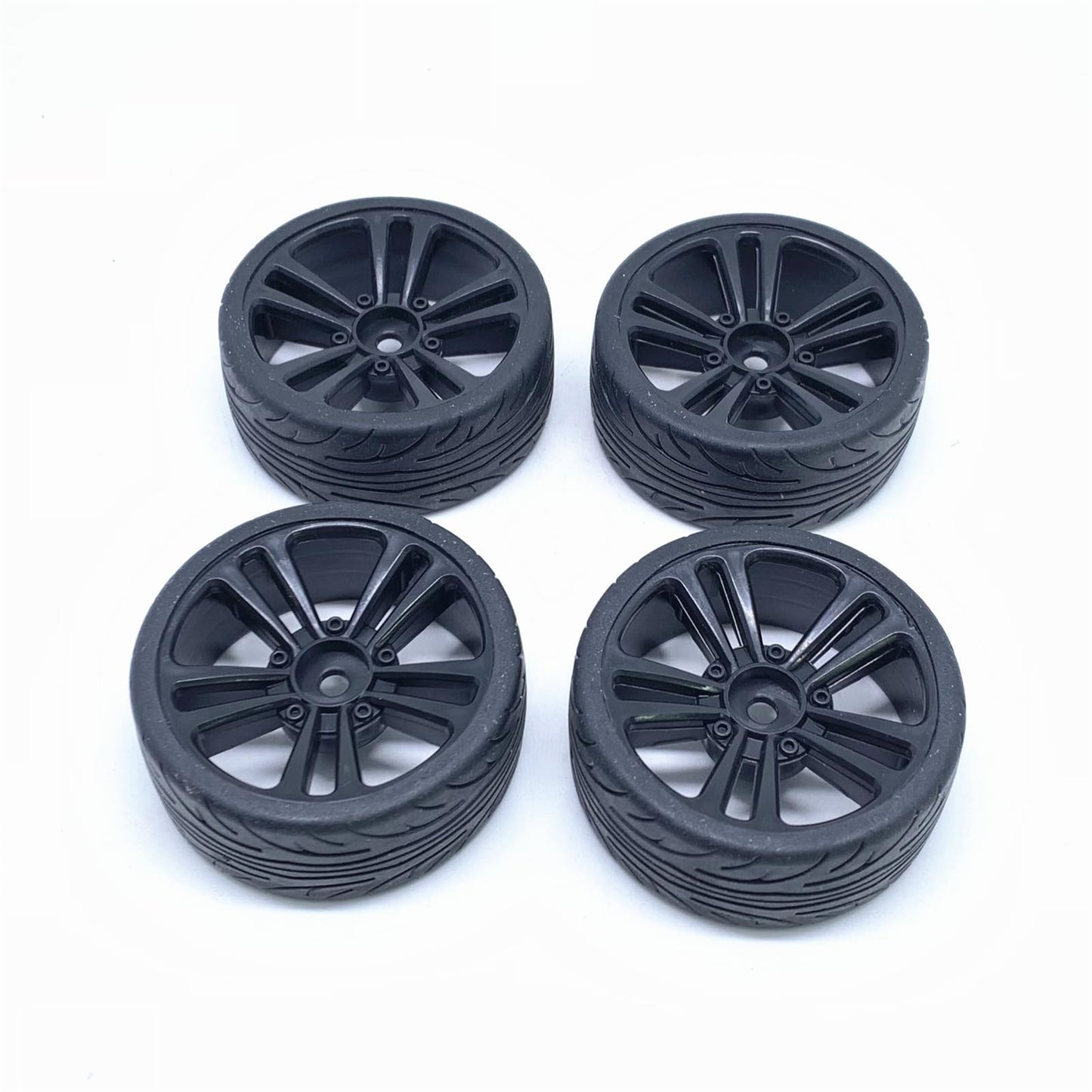 KingVal Replacement 4PCS Tire Wheel RC Spare Parts Compatible with JJRC Q117-E Q117-F Q117-G RC Car