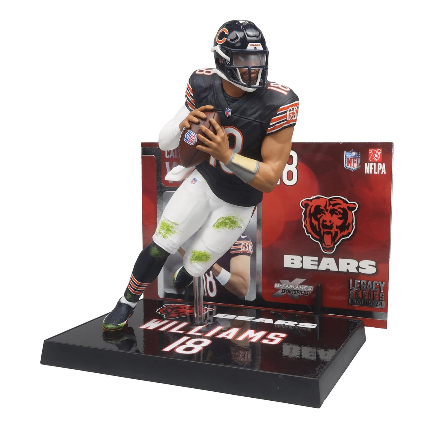 McFarlane Toys NFL Caleb Williams 7" Figure - Chicago Bears, Blue, Plastic, Model 787926103830