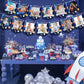 Fangleland First Trip Around The Sun Photo Banner, Outer Space 1st Birthday Party Decoration - Blue Solar System Baby Picture Ba