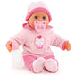 First Words Baby: Pink Cupcake 24 Sounds 15'' Doll - Pacifier & Bottle, Sleeping Eyes, Press Tummy For Sounds, Ages 3+