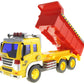 Friction Powered Dump Truck Toy With Lights And Sound