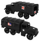 TimMee Plastic Army Men Trucks - Black M34 Deuce and a Half Cargo Vehicles US Made