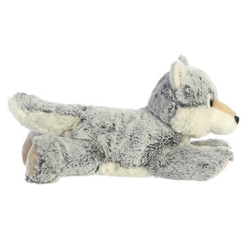 Aurora® Adorable Flopsie™ Winter Wolf™ Stuffed Animal - Playful Ease - Timeless Companions - Gray 12 Inches