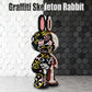 HONLANCH Micro Building Blocks Set - Animal Graffiti Skeleton Rabbit, 8000PCS, 21.6 inches, Plastic, Model MP8003, Gift for All Ages