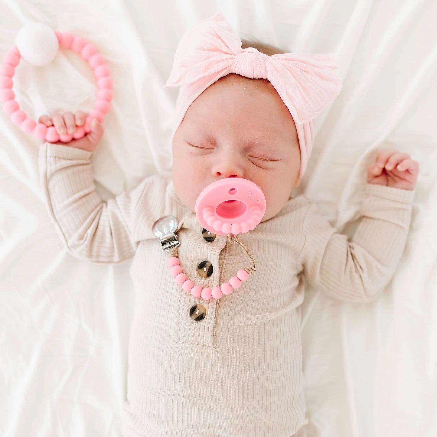 Ryan And Rose Cutie Teether Rattle (Taffy)