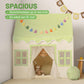 Senodeer Kids Play Tent Indoor: With Mat, Tassel Garland, Star Lights - Green Checkered Boys Tent Playhouse For Toddlers Kids To