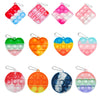 12Pcs 2In Random Pop Bubble Fidget Sensory Toys, Pop Toy Bulk For Party Favor, Classroom Student Prizes Easter Basket Goodie Bag