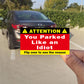 Hileapx Bad Parking Cards - 50Pcs Funny Car Accessories, 3.5"x2" Paper Cards in Red, Perfect Gift for Adults