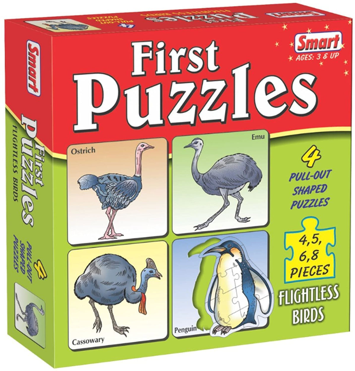 Smart Kid  1028 First Puzzles  Flightless Birds, Multi