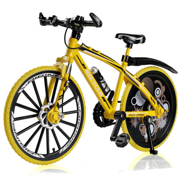Risopen 1:8 Scale Die-Cast Alloy Mini Road Bike Bicycle Model Toy Finger BMX Toy Desktop Decoration Crafts for Cycling Lovers (Yellow)