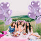 TONIFUL 30Pcs 18 Inch Purple Heart Balloons Purple Heart Shape Foil Mylar Balloons Decoration for Birthday Valentines Day Weddi