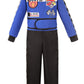 Sizgaroot Kids Race Car Driver Costume Toddler Boys Race Car Driver Halloween Costume (Blue, 7-8 Years)
