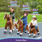 Ponycycle Official Ride-On Horse No Battery No Electricity Mechanical Pony Brown With White Hoof Giddy Up Pony Plush Walking Animal Size 4 For Age 4-8 Years - Ux424