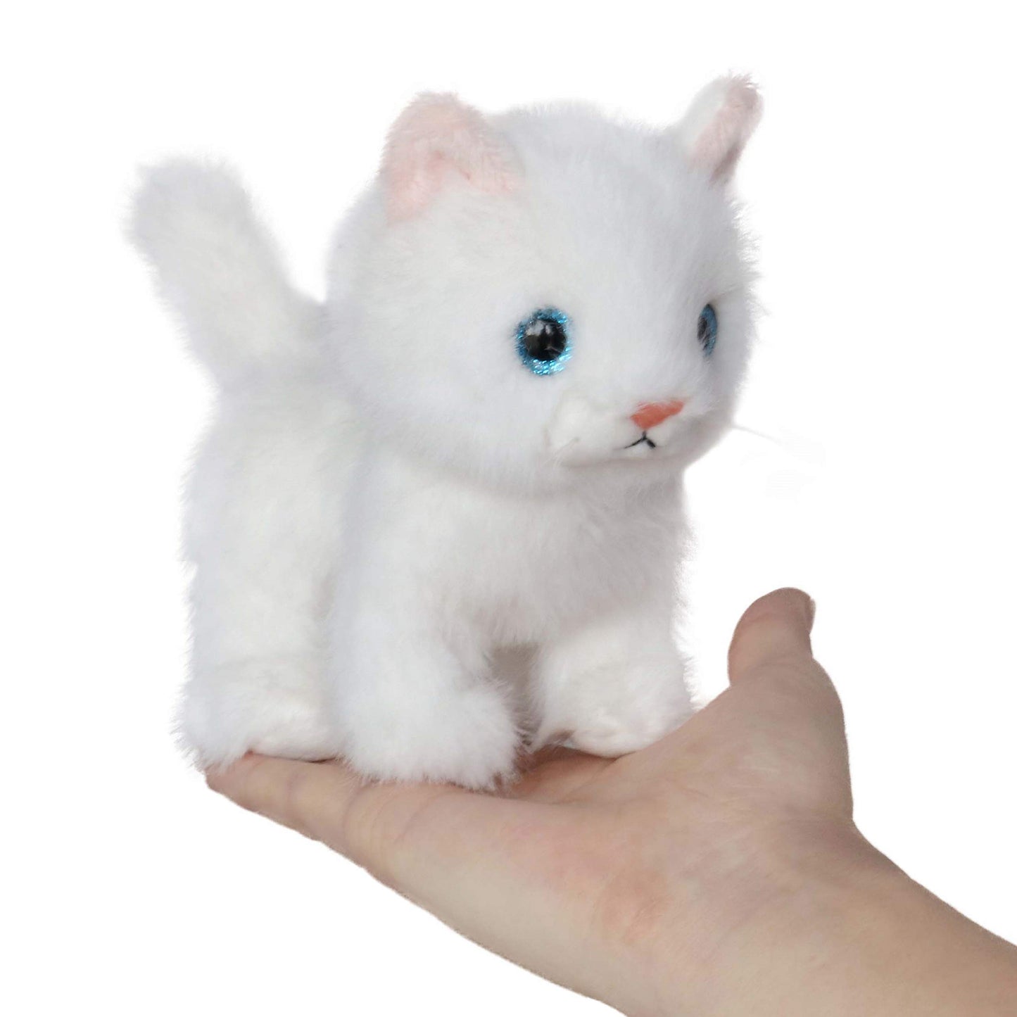 Ice King Bear Plush Toy - Fluffy Little Cat Stuffed Animal, 6 Inches, White