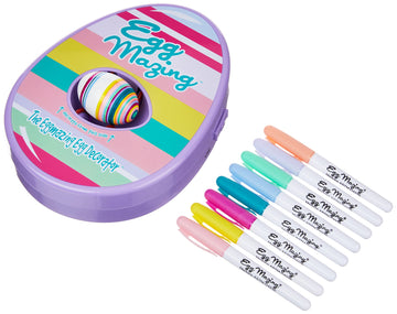 The Eggmazing Egg Decorator Easter Egg Decorator Kit - Arts and Crafts Set - Includes Egg Decorating Spinner and 8 Colorful Quic