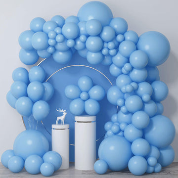 Light Blue Balloons Latex Balloon 5 10 12 18Inch Different Sizes 103Pcs Matte Baby Blue Sky Blue Balloon Kit For Kids Birthday Party Decoration Balloon Garland Baby Shower Wedding Holiday