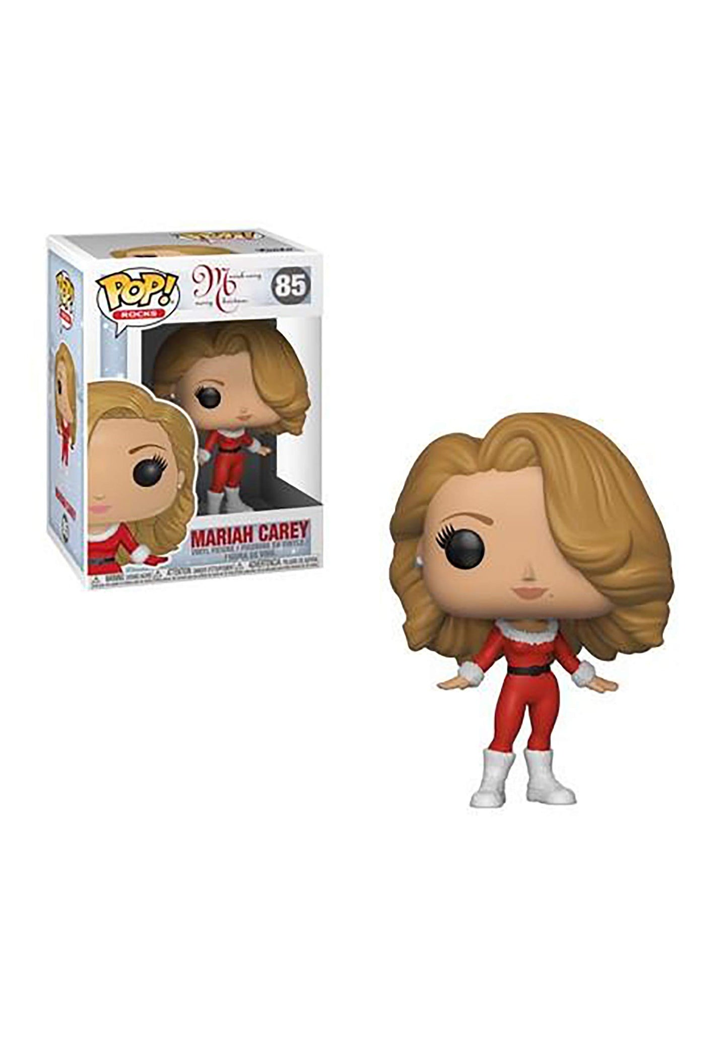 Funko Pop Rocks Mariah Carey Christmas Figure, Multicolor, One Size, Model 33433, Plastic Collectible